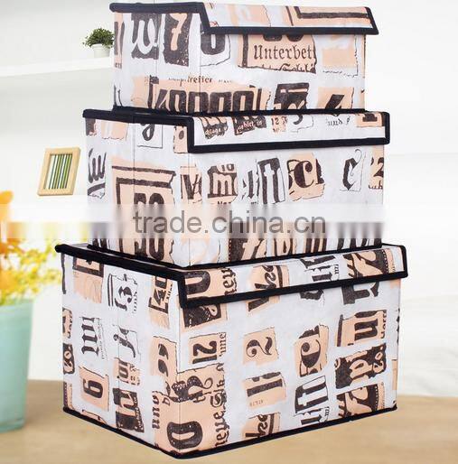 Eco-Friendly foldable Clothes Sundries Storage Case Container box with lids
