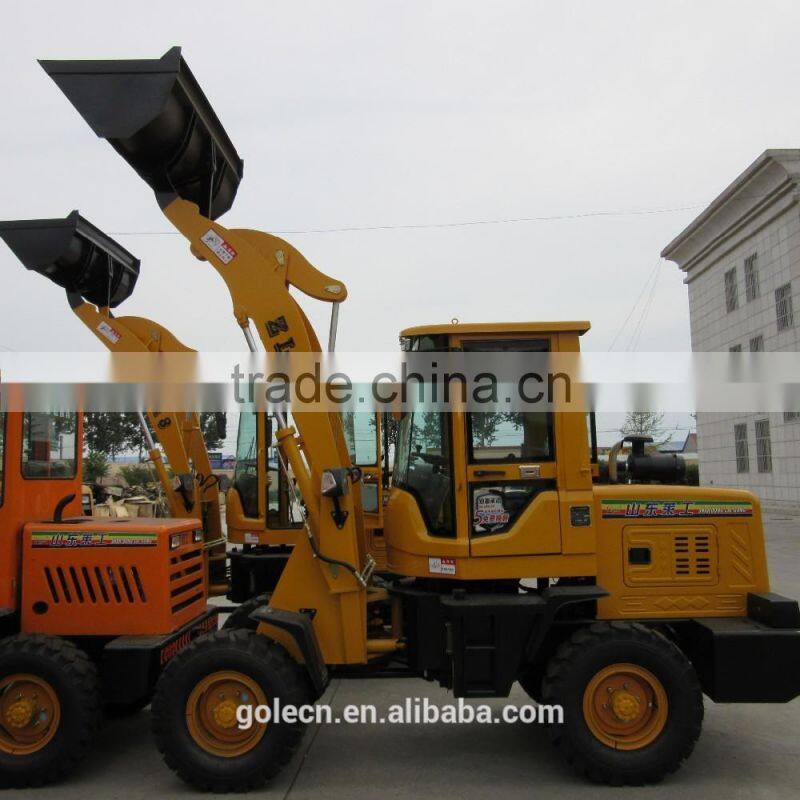 with capacity 2T and 4m unloading height articulated mini wheel loader