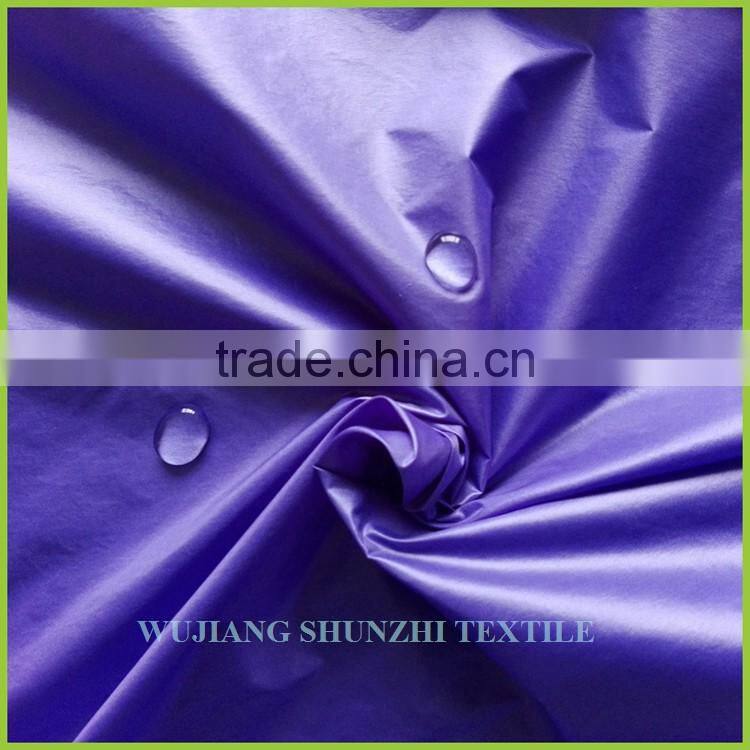 new High density 100 nylon taffeta waterproof fabric / lightweight waterproof fabric