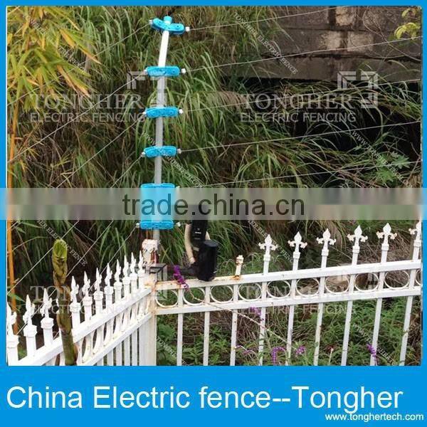 GSM integrated electric fencing high voltage system for perimeter security