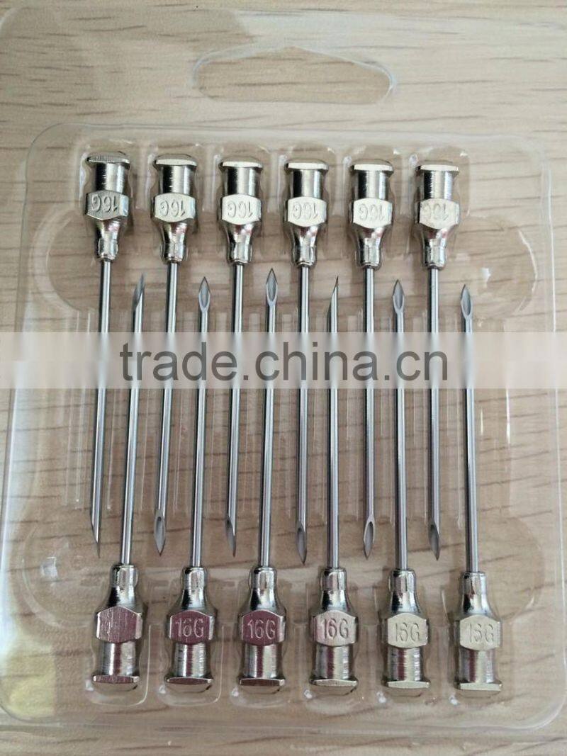 High quality veterinary syringe needles stainless steel reusable injection needle