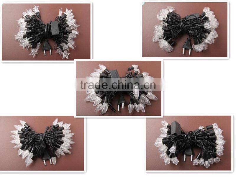 Christmas tree light with Chasing String 40 led and Cute Twinkle peach shape