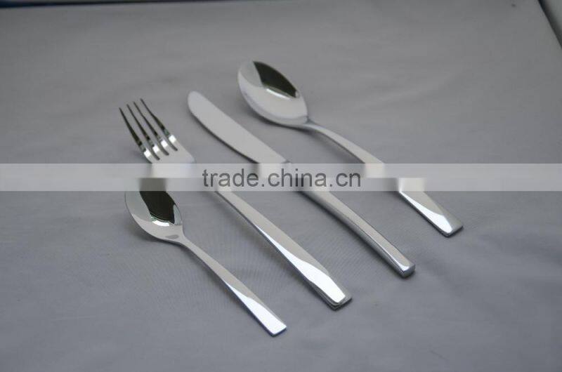 2016 NEW 4 pcs stainless steel cutlery set with pvd coating , stainless steel 304 cutlery, cutlery with leaf shape handle