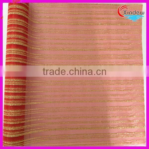 Gold Atamping Fabric Gift Wrapping Fabric