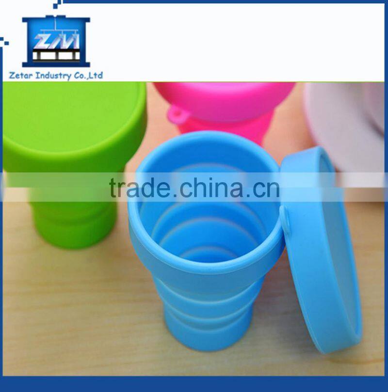 plastic injecton molding for silicone travel collapsible cup