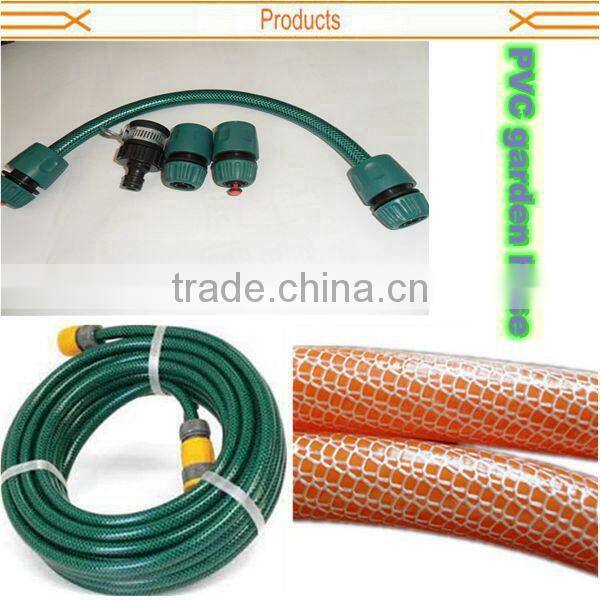 PVC garden hose with fittings and card