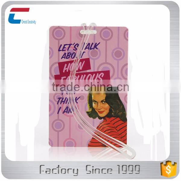 OEM connected baggage luggage tag with transparent rope