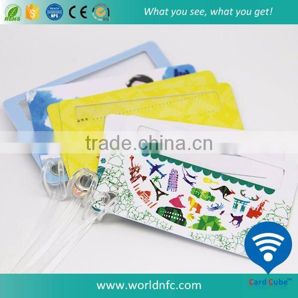 Customized CMYK Printing Plastic PVC Luggage Tag