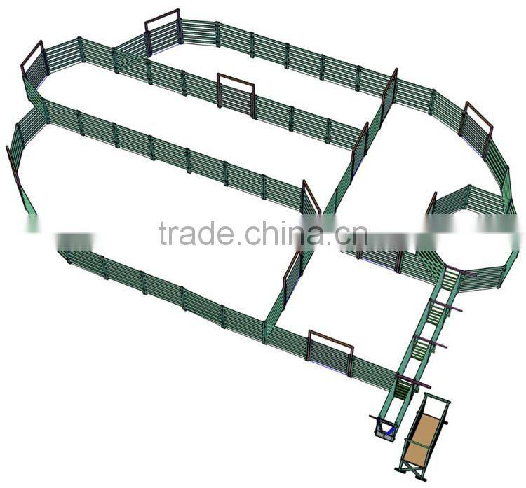 100+ head steel cattle yard with headbail and loading ramp