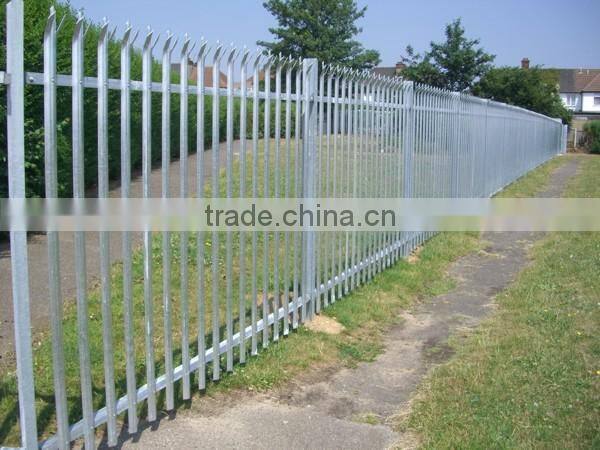 Galvanized palisade fencing supere econo steel high security fence