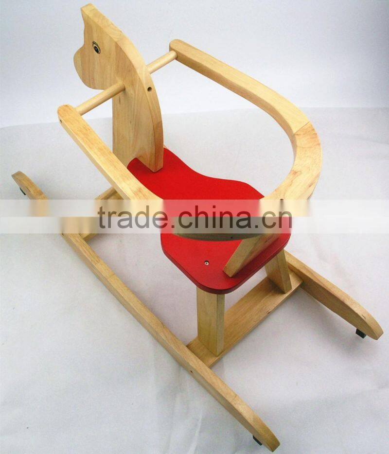 2016 OEM solid wood rocking horse baby ride on toys