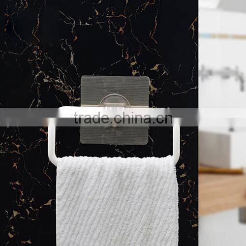 Magic Flexible Sticker Plastic Bathroom Hand Towel Holder Easy Use-square shaped