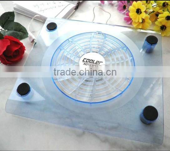 creative clear laptop radiator with big fan