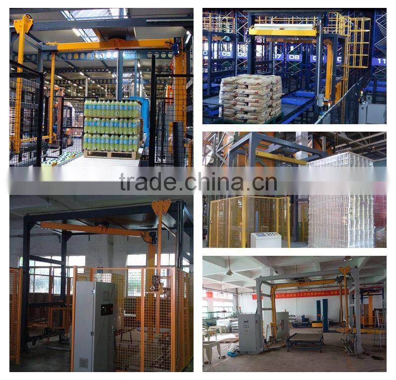Rotary automatic stretch film wrapping machine for packing line , wrapping and supply top film fully automatic
