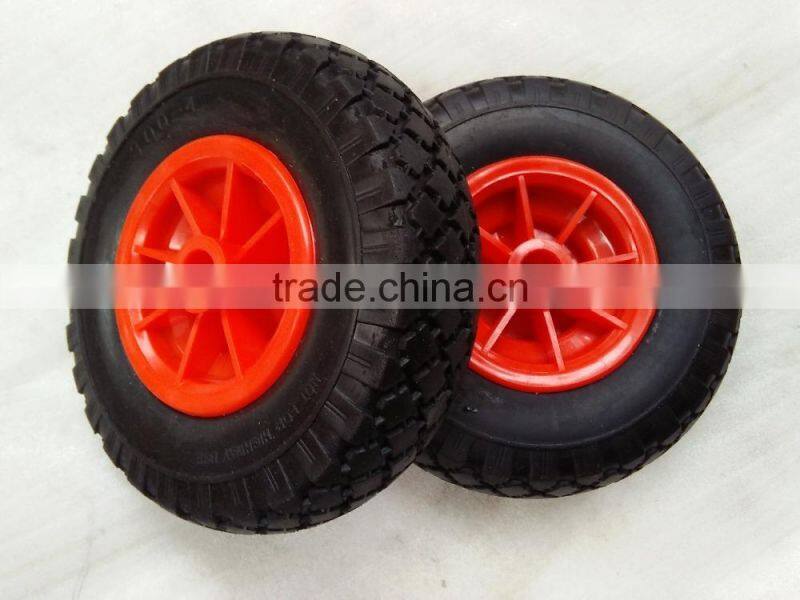 EL-709 small flat free pu foam rubber wheels 260x85