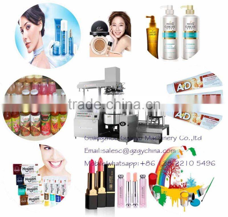 stainless steel vacuum emulsifying mixer for cosmetics making(face cream,lipstick,hair oil,ointment,body lotion)