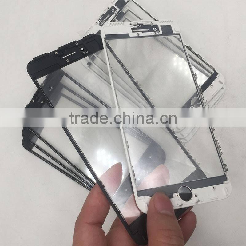 3 in 1 Front Glass Lens +Frame Bezel +oca Film for iphone 7g 7p 6sp 6p 6g 6s Glass with frame with oca film Cold Glue