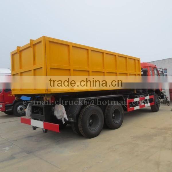 Carbon steel Trapezoid Trash bucket 16 m3 for Hook arm garbage truck