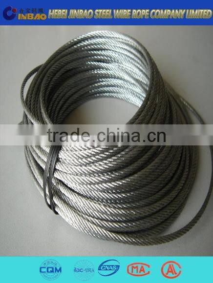 ASTM, GB, BS,DIN,JIS, AISI non-alloy steel wire rope ungalvanized