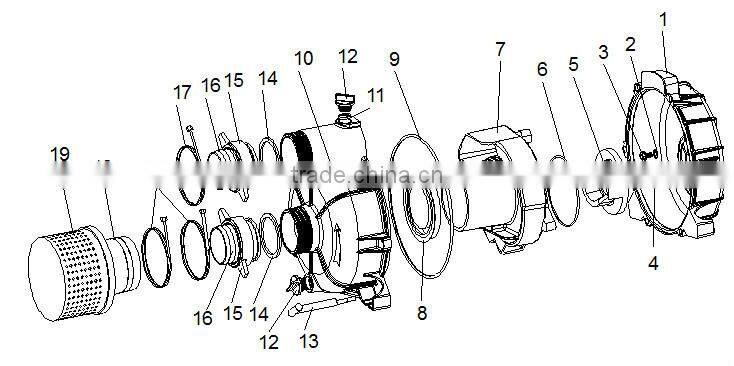 Sewage submersible gasoline water pump with centrifugal pump for sale
