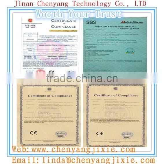 Professional fried extrusion food manufacturing machine with stainless steel line