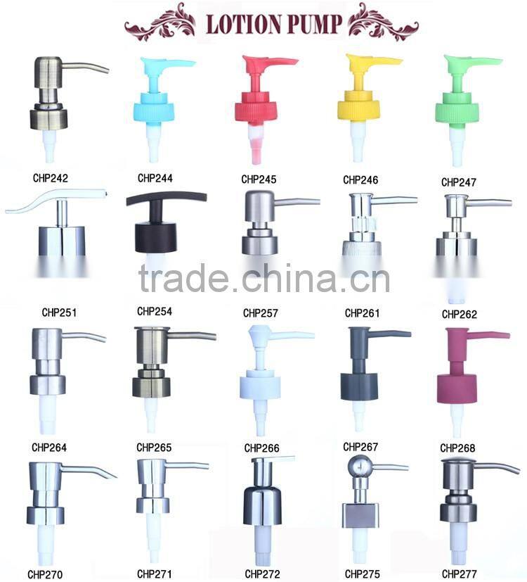 Wholesale plastic fashion bright nickel lotion pump