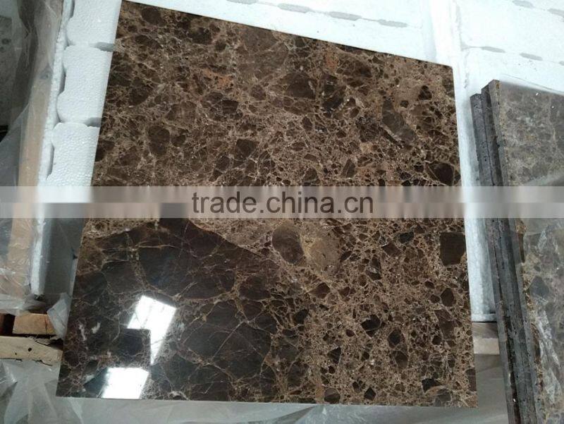 Solid surface dark emperador marble, composite marble tile
