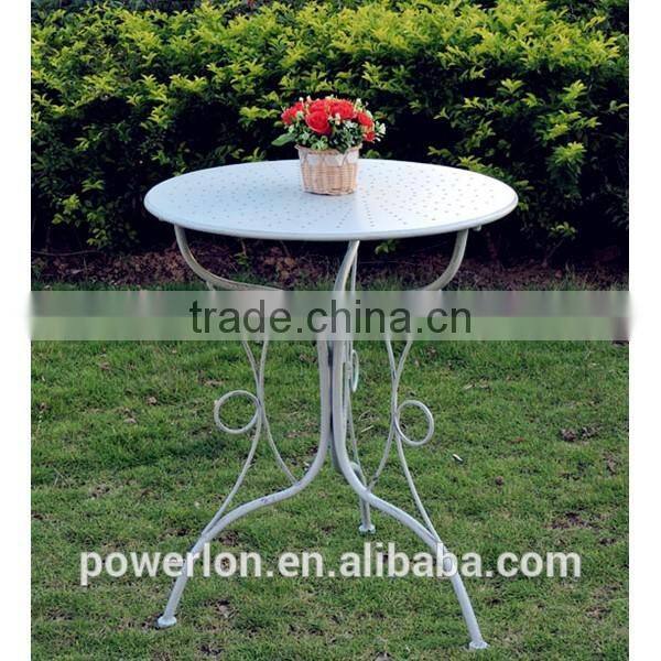 Lovely durable KD bistro set antique light blue coffee table