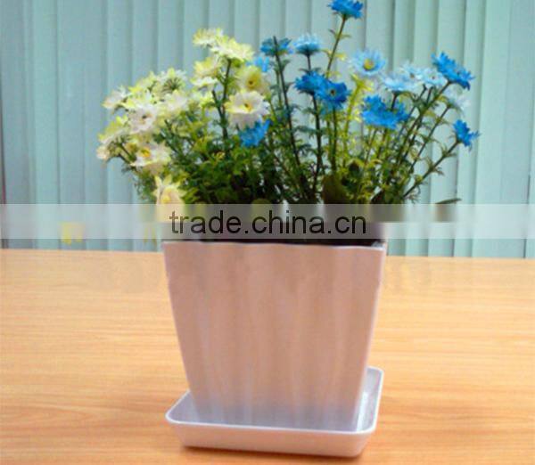 Modern decor small colored rectangular resin flower pots