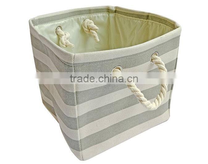 New Design OEM Weaving Cheap Storage Bin Boxes With Cotton Rope Handle