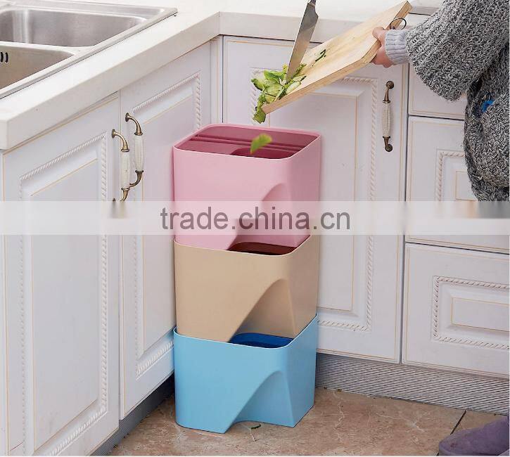 Wholesale Stock Small Order coverable classifying garbage can