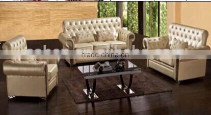 2015 hot selling Italian design stainless steel glass top coffee table B6688