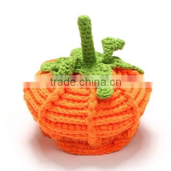 Infant Toddler Pumkin hat Crochet Baby Pumpkin Hat Halloween Hat Baby girls boys beanie Photo Props