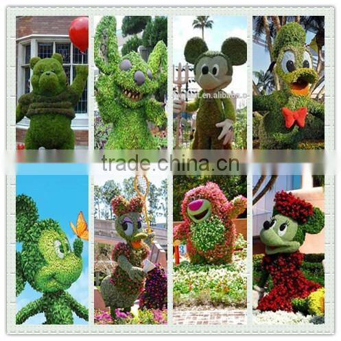 latest artificial cute bear topiary for outdoor decoration fake garden topiary