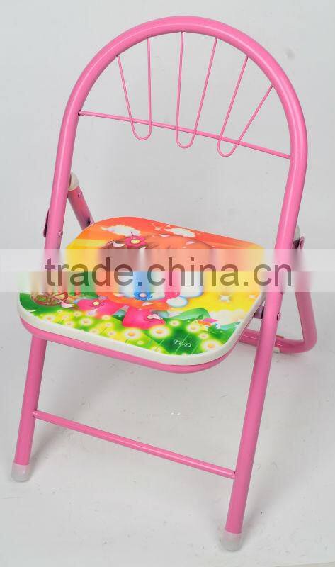 metal tube and plastic plate foldable child chair