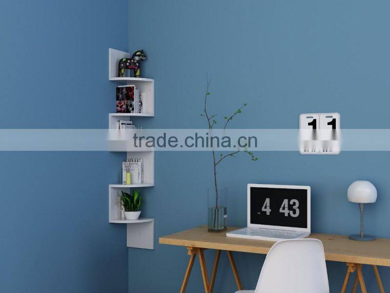2017 new design best price wooden corner shelf