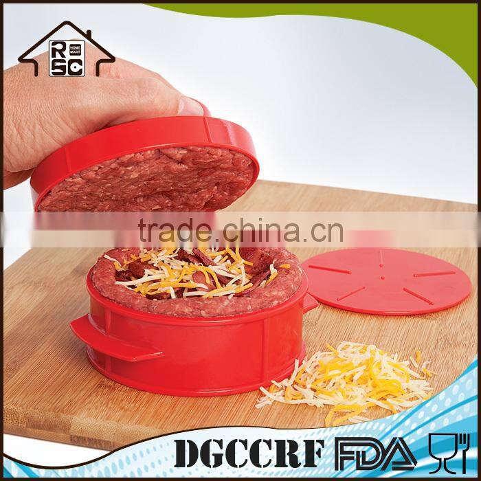 FDA & LFGB Approved Hamburger Press,Plastic Hamburger Press BPA Free,Manual Hamburg Patty Maker