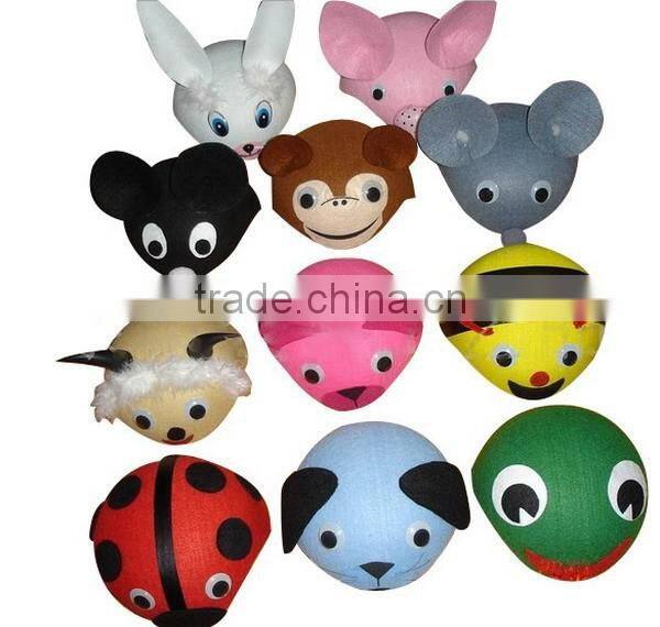 Funny types of kid's fitted animal shaped custom cap wool fabric material child hat for Costume play party on sale