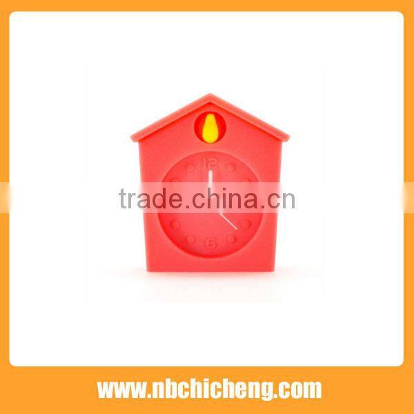 Houses Shape Small Needles Silicone Travel Alarm Clock