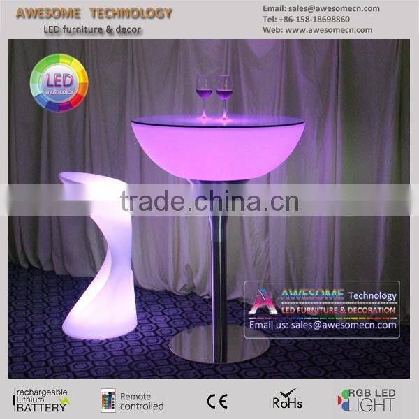 Europe moree glow led round bar table (TP115)