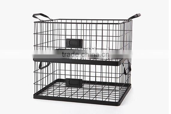 Metal wire mesh fruit book pen flower storage basket