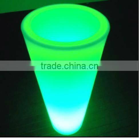 rechargeable LED plastic glowing planter