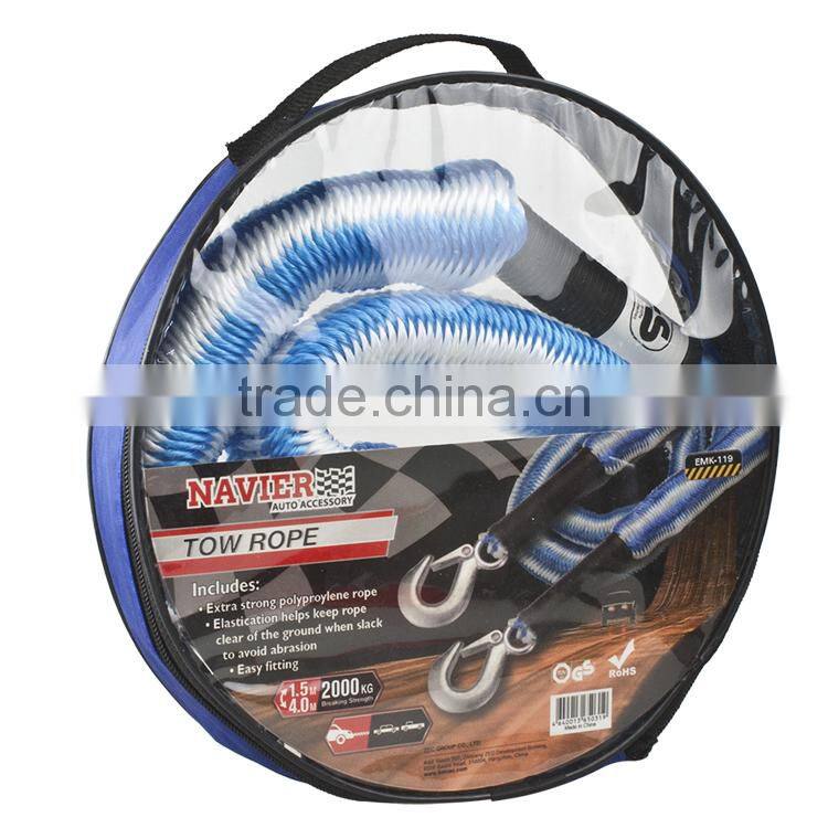 1.5m to 4m 1.2T 2T 2.8T strong elastic towing rope