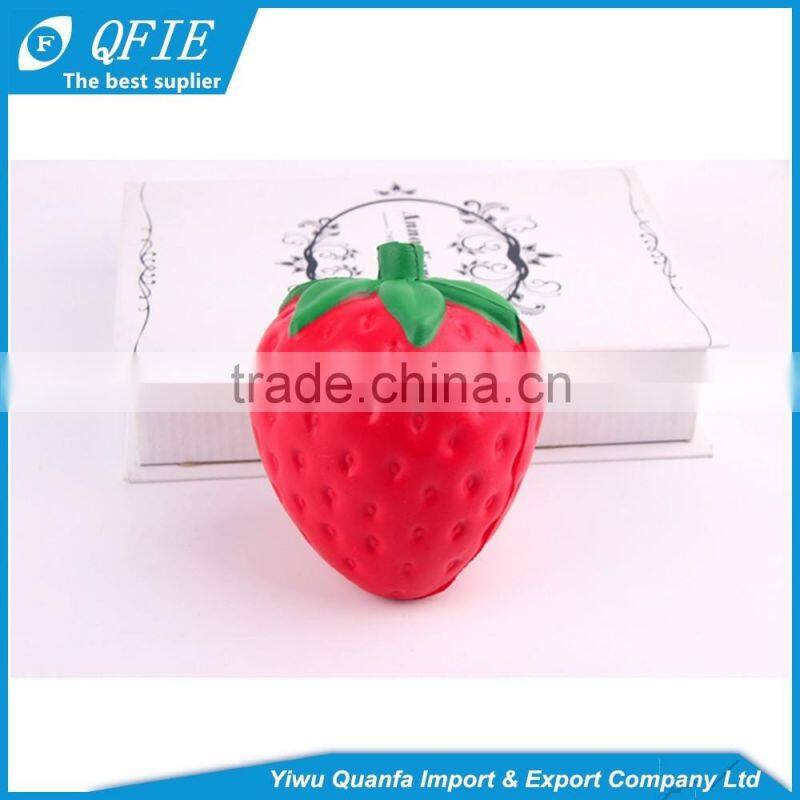 Promotional 11.5CM PU foam big Strawberry Kawaii Jumbo Squishy Slow Rising toy for kids
