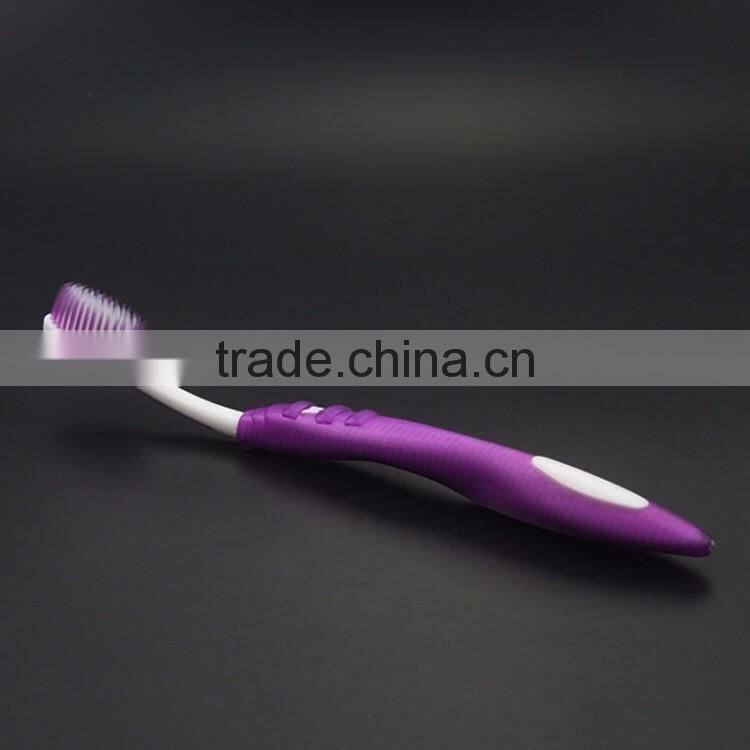 soft slip-resistance handle high quality artificial toothbrush made in factory oem adult teeth whitening toothbrush