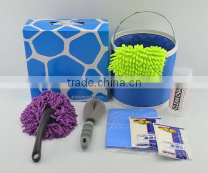 2016 car care & cleaning , cheap car cleaning Combination,blue bag car cleaning set