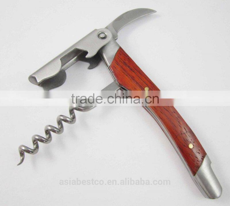 Wood Handle Multifunction Corkscrew Bottle Opener