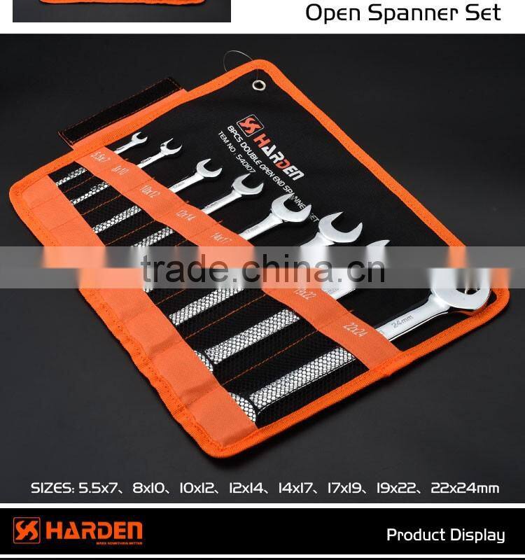 8 pcs double open -end spanner set labor saving wrench combination ratchet spanner