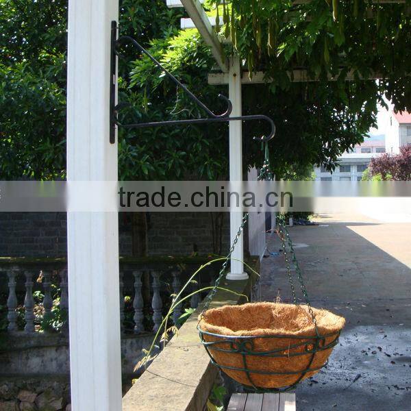 hanging coconut fiber flower basket with wall hook