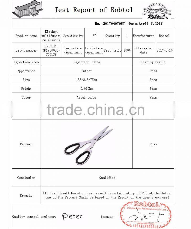 Kitchen Scissors Shears Chicken poultry fish meat Knife Serrated Multi Purpose Function Vegetable Fruit Food Herb